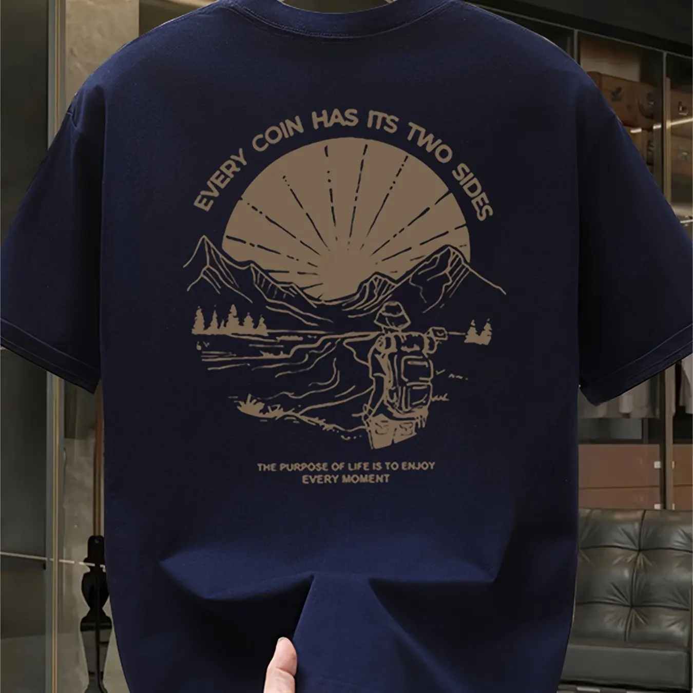 Outdoor Adventure Quotes - Vintage Bergwander-Grafik T-Shirt für Herren Sommer