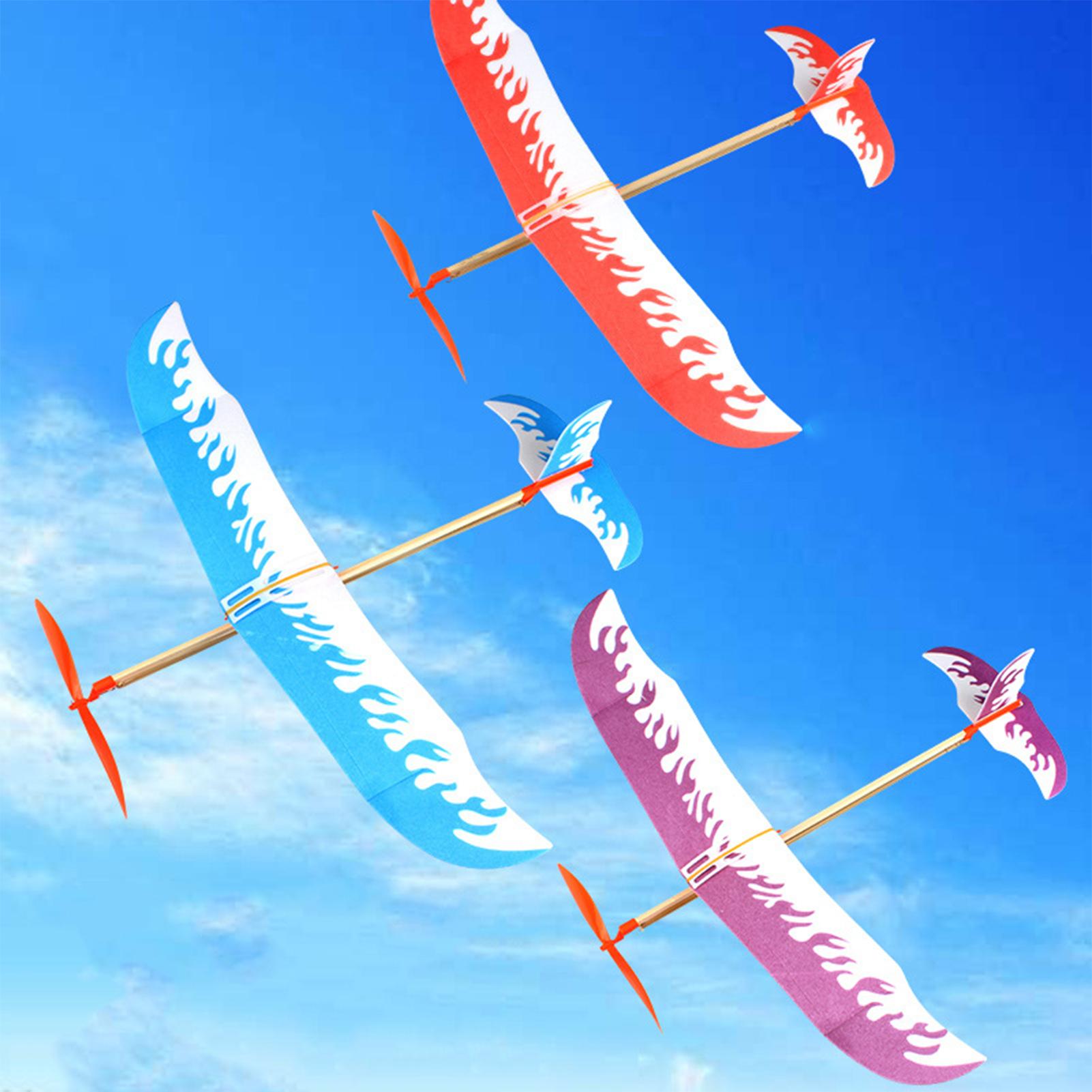 Outdoor Adventure Games - Gummiband-Flugzeuge Angetriebenes Segelflugzeug-Set Flugspiele für Kinder