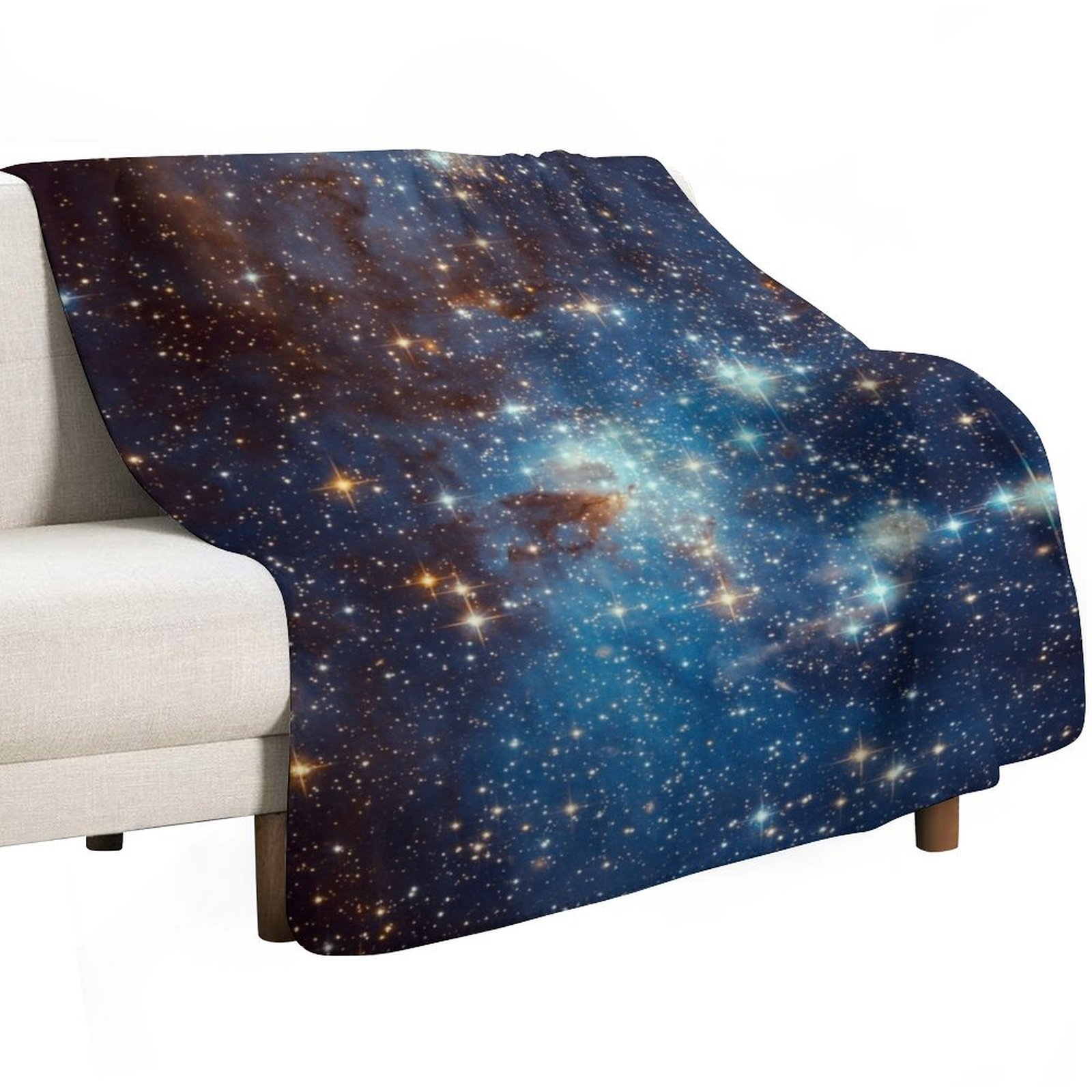 Blaue Nebula-Sternen-Weltraum- – Space Blanket Heavy Bewertung und Preis