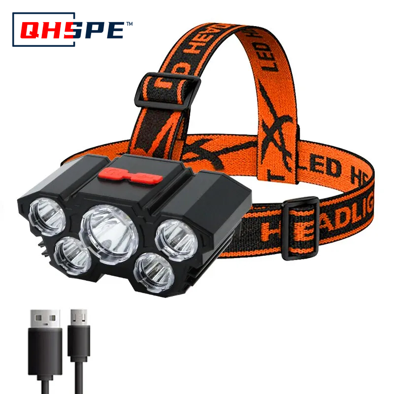 Wiederaufladbare 5-LED-Stirnla – Headlamp Waterproof Rechargeable Bewertung und Preis