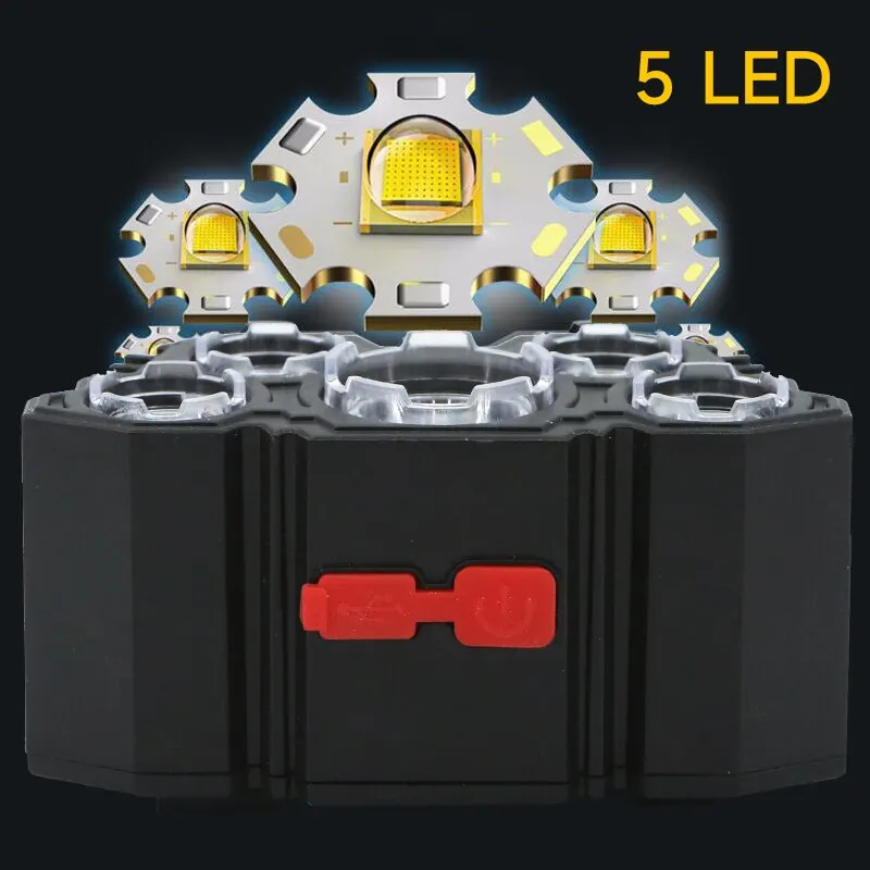 Wiederaufladbare 5-LED-Stirnla – Headlamp Waterproof Rechargeable Bewertung und Preis