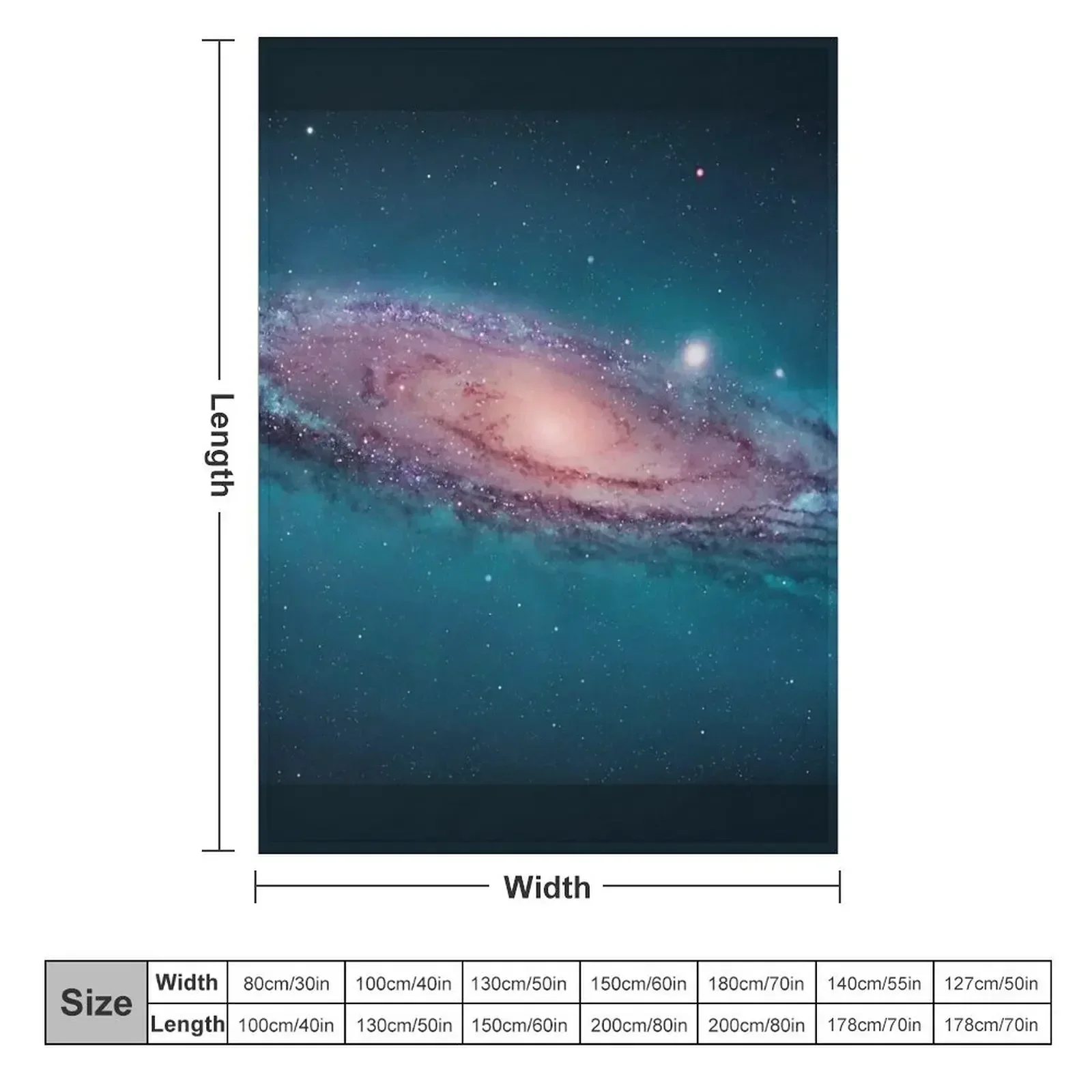 Andromeda-Galaxie, Weltraum, A – Space Blanket Heavy Bewertung und Preis